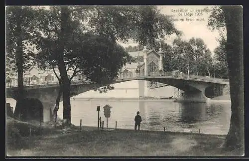 AK Liége, Exposition Universelle 1905, Pont en beton armé