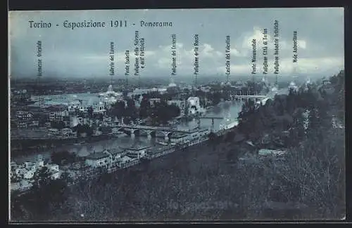 AK Torino, Esposizione 1911, Panorama