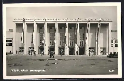 AK Wien, Wiener-Messe 1953, Am Rotundengelände