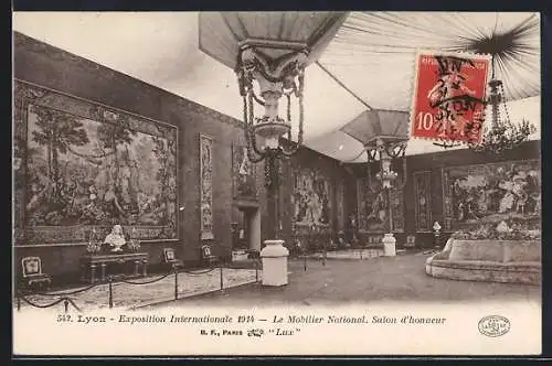 AK Lyon, Exposition Internationale 1914, Le Mobilier National, Salon d`honneur