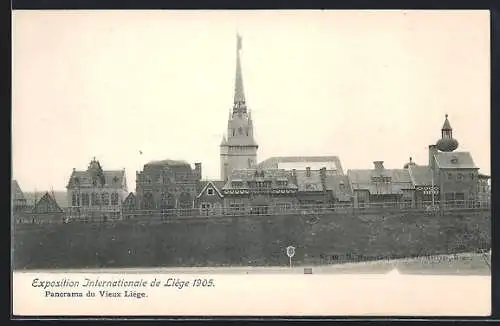 AK Liége, Exposition Internationale 1905, Panorama du Vieux Liége