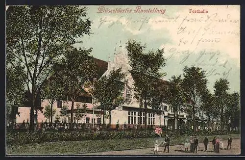 AK Düsseldorf, An der Festhalle, Düsseldorfer Ausstellung1902