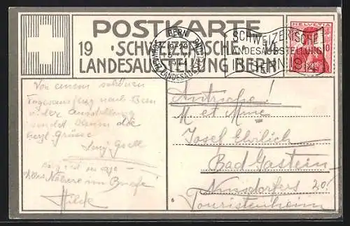 AK Bern, Schweizerische Landesaustellung 1914, Gesamtansicht gegen Süden