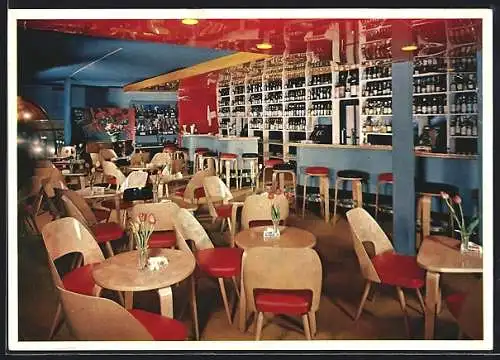 AK Bern, Schweizerische Fremdenverkehrs- & internationale Kochkunst-Ausstellung 1954, Bar der schweiz. Barkeeper-Union