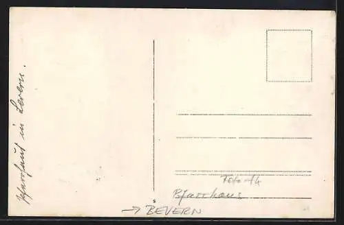 Foto-AK Bevern, Partie am Pfarrhaus