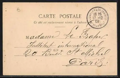 AK Conflans, Pont sur l`Orne avec calèche et clochers en arrière-plan