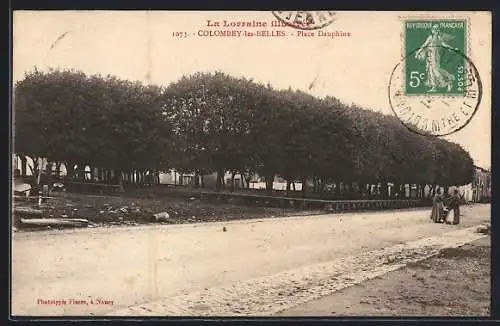 AK Colombey-les-Belles, Place Dauphine et promenade sous les arbres