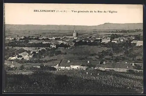 AK Selaincourt, Vue générale de la Rue de l`Église