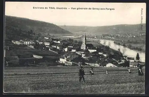 AK Seney-aux-Forges, Vue générale du village et de la rivière environnante