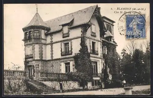 AK Blamont, Clos St-Pierre avec facade couverte de lierre