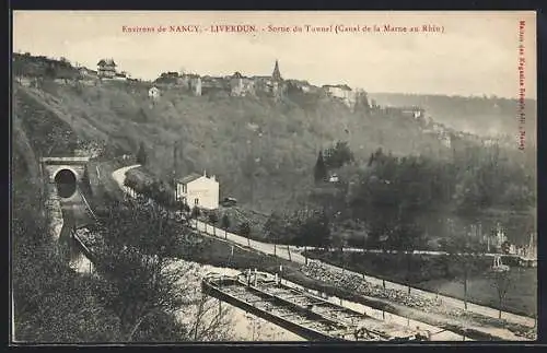 AK Liverdun, Sortie du Tunnel (Canal de la Marne au Rhin)