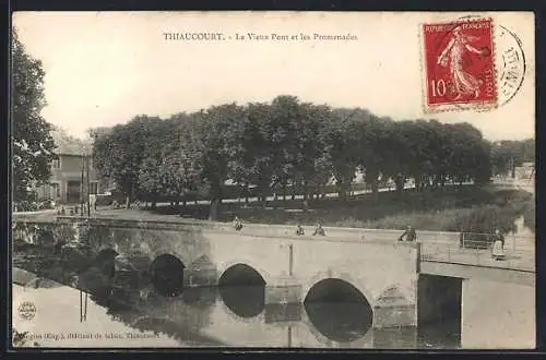 AK Thiaucourt, Le Vieux Pont et les Promenades