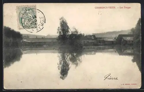 AK Charency-Vezin, Les Forges et leur reflet sur l`eau calme