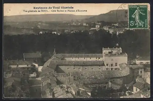 AK Toul, Vue générale de Toul, Côte Barine et Plateau d`Écrouves