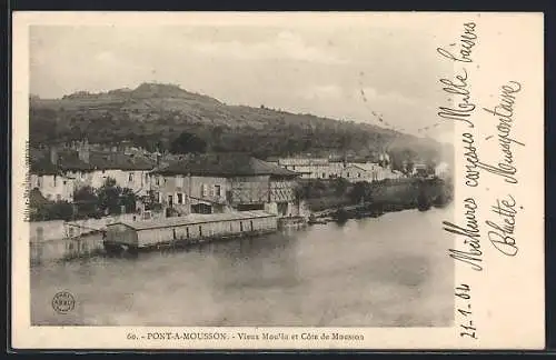 AK Pont-à-Mousson, Vieux Moulin et Côte de Mousson