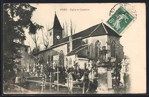 AK Essey, Église et cimetière