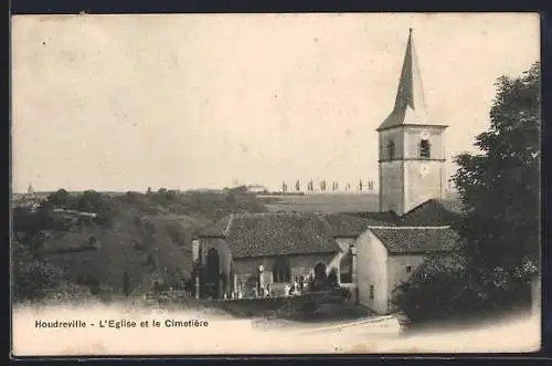 AK Houdreville, L`Église et le Cimetière