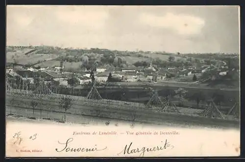AK Deuxville, Vue générale du village