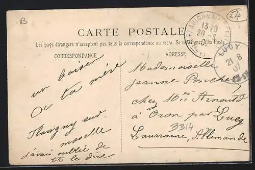 AK Flavigny-sur-Moselle, Le Pont du Gouvernement sur la rivière