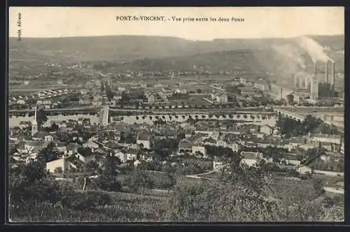 AK Pont-St-Vincent, Vue prise entre les deux Ponts