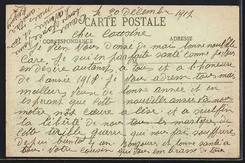 AK Vallois, Vue intérieure des ruines après le bombardement en 1914-1916