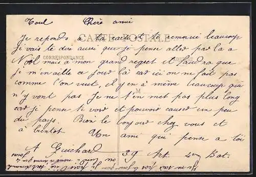AK Toul, Caserne du 39e Régiment d`Artillerie, Entrée principale