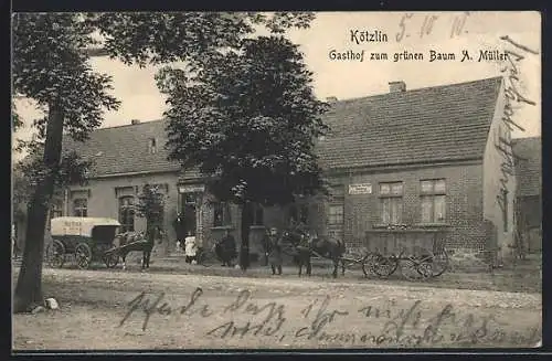 AK Kötzlin, Gasthof zum grünen Baum, Inh. A. Müller