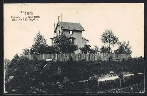 AK Friesack, Ehemalige historische Mühle, später zur Villa umgebaut