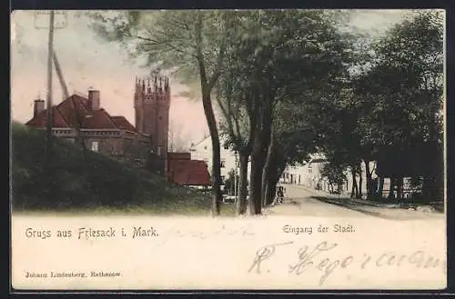 AK Friesack i. Mark, Eingang der Stadt