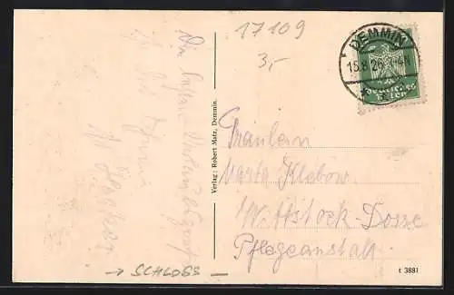 AK Demmin, Haus Demmin mit Garten