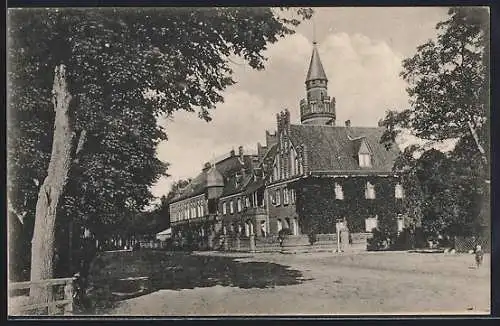 AK Radensleben /Neu-Ruppin, Schloss mit Strassenpartie