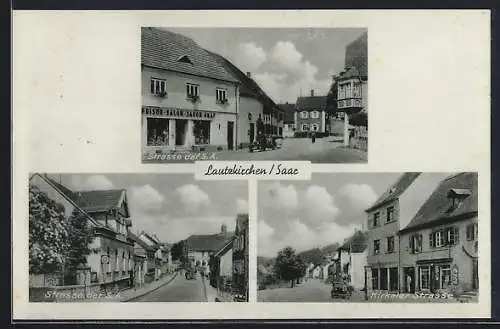 AK Lautzkirchen / Saar, Frisör-Salon Jakob Graf in der Strasse der S.A., Kirkeler Strasse