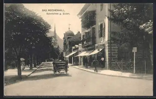 AK Bad Reichenhall, Bahnhofstrasse gegen Süden