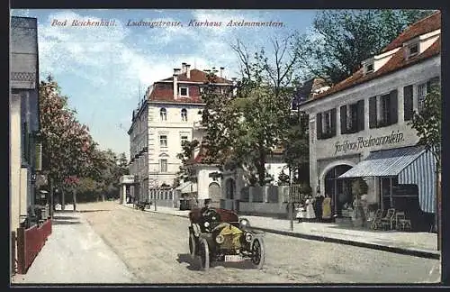 AK Bad Reichenhall, Ludwigstrasse und Parkhaus Axelmannstein, Automobil