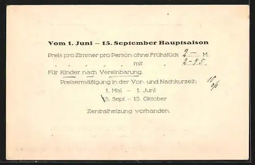 AK Bad Münster a. Stein, Pension Haus Gustav Wagner, Provinzialstrasse 159