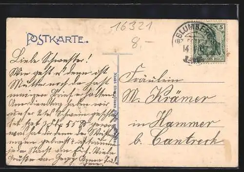 AK Bernau /Mark, Schuster Fritz Siebeky in der Bürgermeisterstrasse