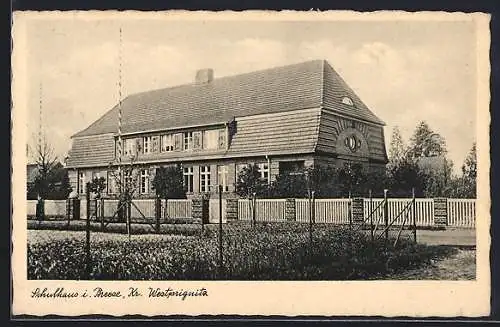 AK Breese /Westprignitz, Partie am Schulhaus
