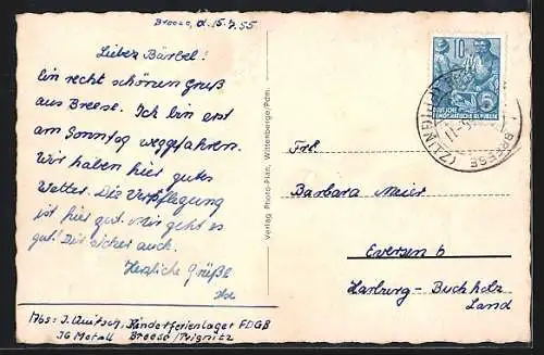 AK Breese /Westprignitz, Partie am Schulhaus