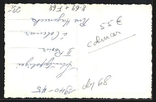 Foto-AK Colmar, Schutzpolizei des II. Reviers in einem Auto, Rue Hageneck