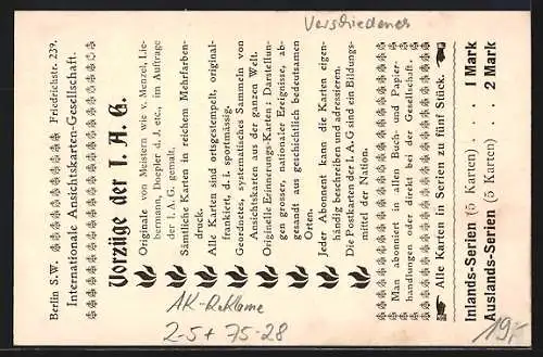 AK Reklame für Ansichtskarten, Segelschiff bei Einfahrt in die Themse