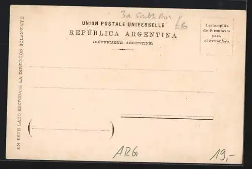 Lithographie Rosario, Colegio Nacional, Colegio normal de maestros, Enge y Monumento Garribaldi