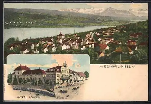 AK Beinwil am See, Gesamtansicht, Hotel Löwen