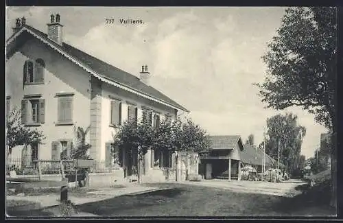 AK Vulliens, Wohnhaus von der Strasse gesehen