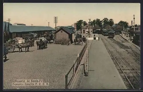 AK Rosario de Santa-Fé, Depositos Estación F. C. C. A.