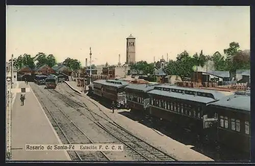 AK Rosario de Santa-Fé Estación F. C. C. A.