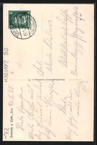 AK Zantoch a. Ostb., Gasthof zur Swartbrücke