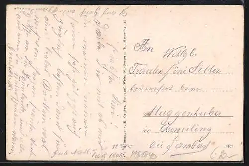 AK Irnharting bei Gunskirchen, Bründl`s Gasthaus und Fleischhauerei