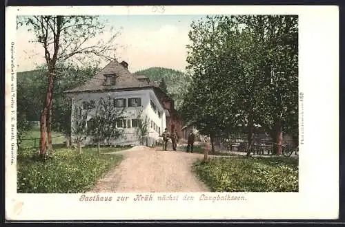 AK Ebensee, Gasthaus zur Kräh nächst den Langbathseen