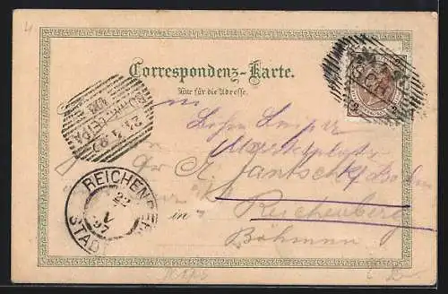 Lithographie Bad Ischl, See mit Gebirge, Restauration Nussensee, Hirsche & Bergziegen