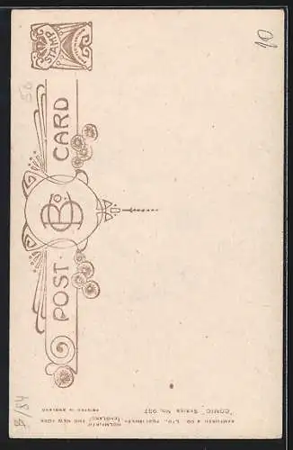 Künstler-AK Junge steht mit laufender Nase vor seiner Mutter